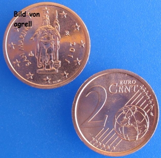 2 Cent Münze San Marino 2011 unzirkuliert