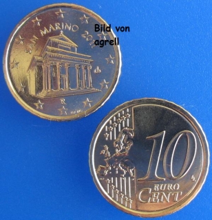 10 Cent Münze San Marino 2011 unzirkuliert