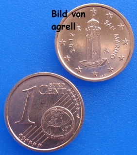 1 Cent Münze San Marino 2012 unzirkuliert