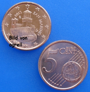 5 Cent Münze San Marino 2012 unzirkuliert
