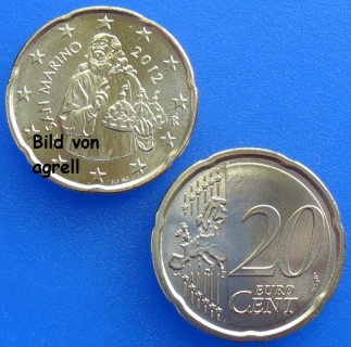 20 Cent Münze San Marino 2012 unzirkuliert
