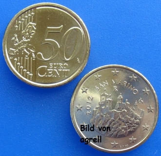 50 Cent Münze San Marino 2012 unzirkuliert