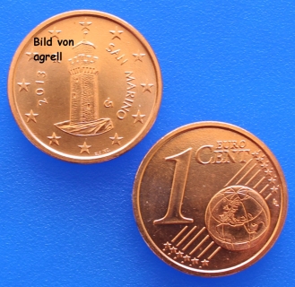 1 Cent Münze San Marino 2013 unzirkuliert