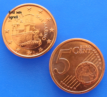 5 Cent Münze San Marino 2013 unzirkuliert