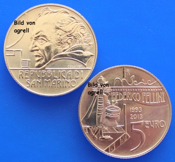 5 Euro Silbergedenkmünze San Marino 2013 unzirkuliert