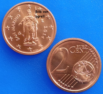 2 Cent Münze San Marino 2014 unzirkuliert