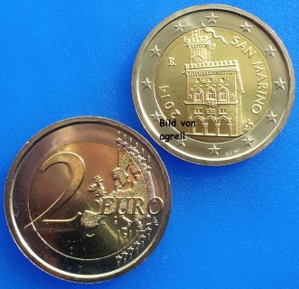 2 Euro Münze San Marino 2014 unzirkuliert