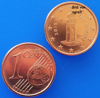 1 Cent Münze San Marino 2015 unzirkuliert