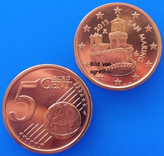 5 Cent Münze San Marino 2015 unzirkuliert