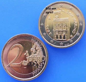 2 Euro Münze San Marino 2015 unzirkuliert