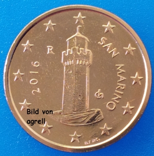 1 Cent Münze San Marino 2016 unzirkuliert