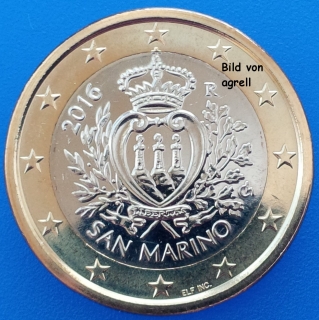 1 Euro Münze San Marino 2016 unzirkuliert