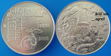 5 Euro Silbergedenkmünze San Marino 2016 unzirkuliert