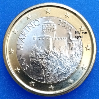 San Marino 1 Euro Kursmünze 2019 Stgl.