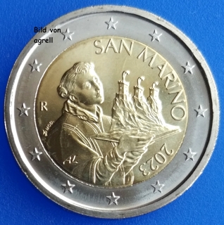 San Marino 2 Euro Kursmünze 2023 Stgl.