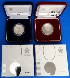 5 & 10 Euro Silbergedenkmünze San Marino 2019