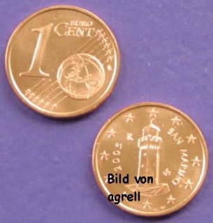 1 Cent Münze San Marino 2005 unzirkuliert