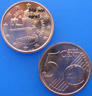 5 Cent Münze San Marino 2008 unzirkuliert