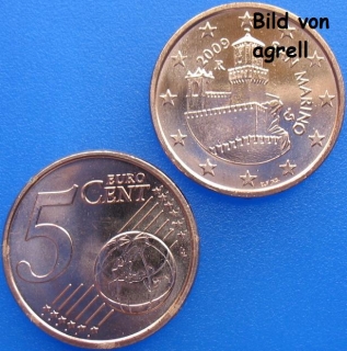 5 Cent Münze San Marino 2009 unzirkuliert