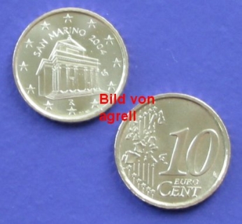 10 Cent Münze San Marino 2004 unzirkuliert