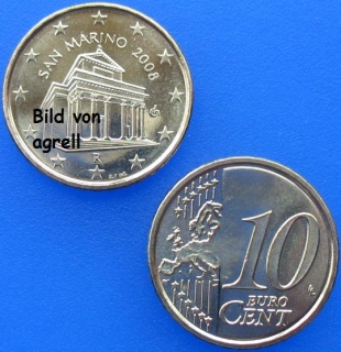 10 Cent Münze San Marino 2008 unzirkuliert