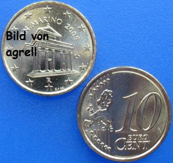 10 Cent Münze San Marino 2009 unzirkuliert