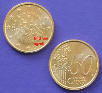 50 Cent Münze San Marino 2002 unzirkuliert