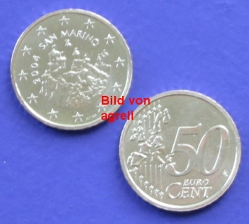 50 Cent Münze San Marino 2004 unzirkuliert