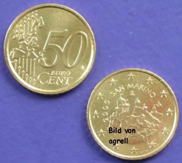 50 Cent Münze San Marino 2005 unzirkuliert