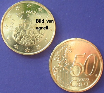 50 Cent Münze San Marino 2007 unzirkuliert
