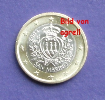 1 Euro Münze San Marino 2003 unzirkuliert