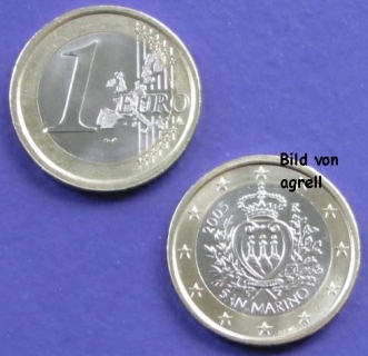 1 Euro Münze San Marino 2005 unzirkuliert