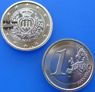 1 Euro Münze San Marino 2008 unzirkuliert