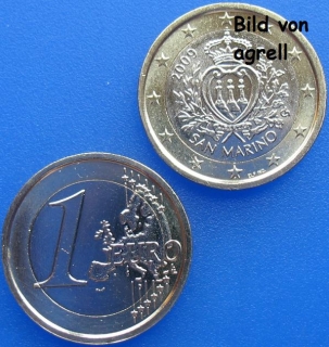 1 Euro Münze San Marino 2009 unzirkuliert