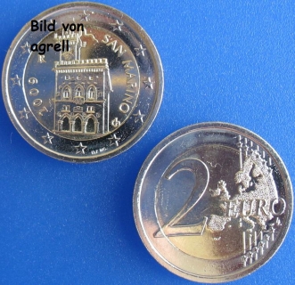 2 Euro Münze San Marino 2009 unzirkuliert