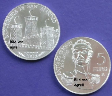 5 Euro Münze San Marino 2005 unzirkuliert