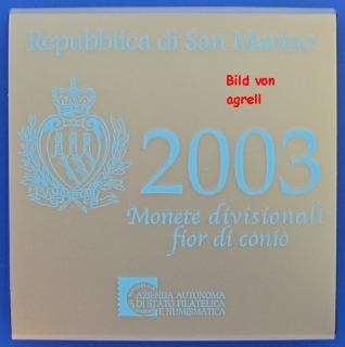 Kursmünzensatz San Marino 2003 Stgl.