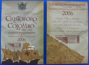 2 Euro Gedenkmünze San Marino 2006