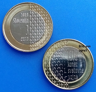 3 Euro Gedenkmünze Slowenien 2018