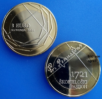 3 Euro Gedenkmünze Slowenien 2021