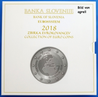 Kursmünzensatz Slowenien 2018 Stgl.