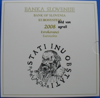 Kursmünzensatz Slowenien 2008 Stgl.