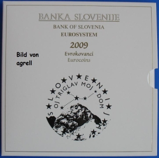 Kursmünzensatz Slowenien 2009 Stgl.