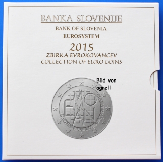 Kursmünzensatz Slowenien 2015 Stgl.
