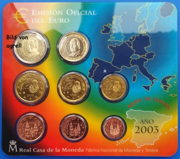 Kursmünzensatz Spanien 2003 Stgl.