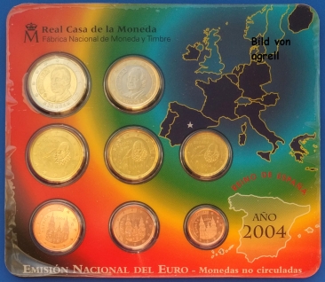 Kursmünzensatz Spanien 2004 Stgl.