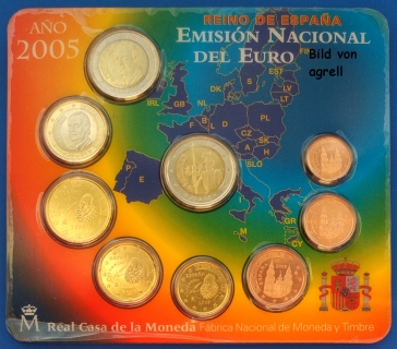 Kursmünzensatz Spanien 2005 Stgl.