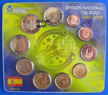 Kursmünzensatz Spanien 2012 Stgl.