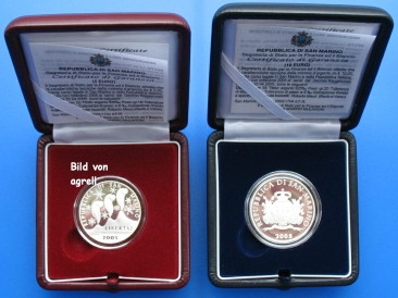 5 & 10 Euro Silbergedenkmünze San Marino 2005