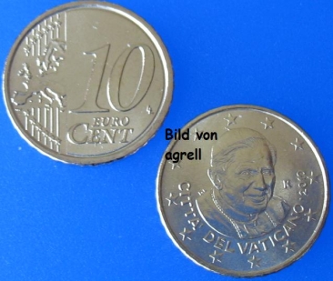 10 Cent Münze Vatikan 2010 unzirkuliert